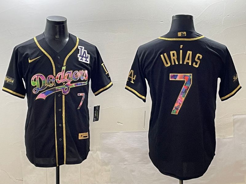 Men Los Angeles Dodgers #7 Urias Black Fashion Game 2025 Nike MLB Jersey style 03094->los angeles dodgers->MLB Jersey